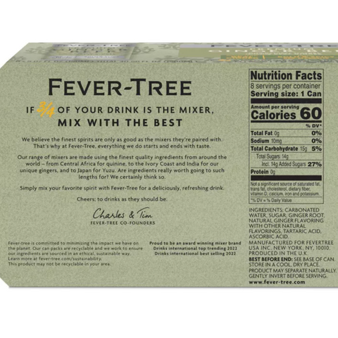 Fever-Tree Ginger Beer Cans, 5.07oz, 8 Count