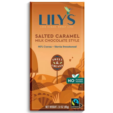 Lily's Salted Caramel Milk Chocolate Style Bar, 2.8oz