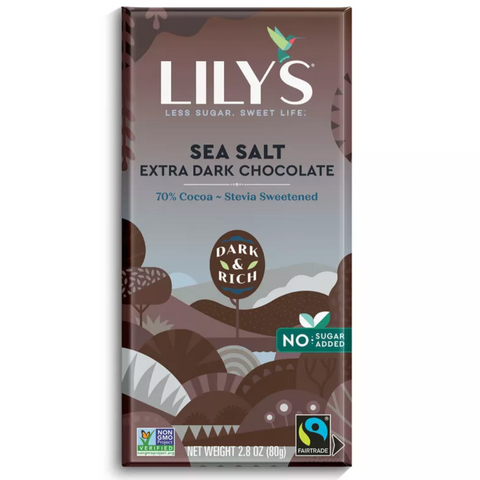 Lily's Sea Salt Extra Dark Chocolate Bar, 2.8oz