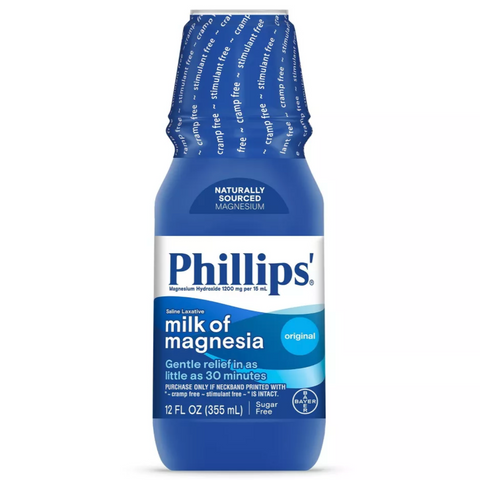 Phillips' Original Milk of Magnesia Liquid Laxative Constipation Relief, 12oz