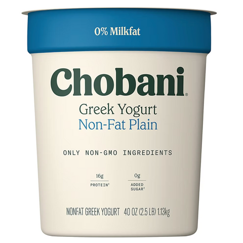 Chobani Non-Fat Plain Greek Yogurt, 40 oz.