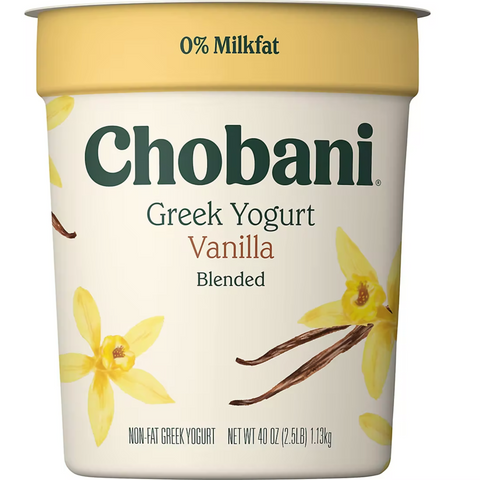 Chobani 0% Vanilla Blended Greek Yogurt, 32 oz.