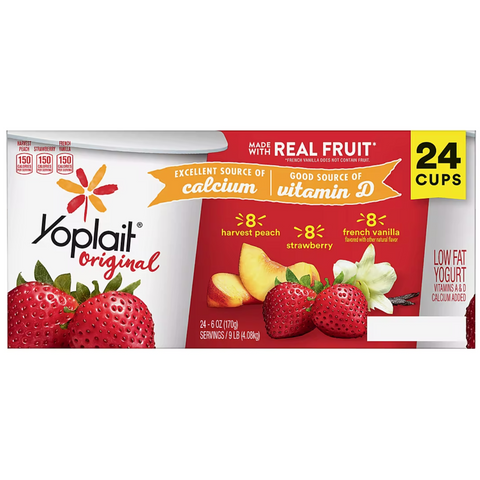 Yoplait Original Yogurt Variety Pack, 24 Count