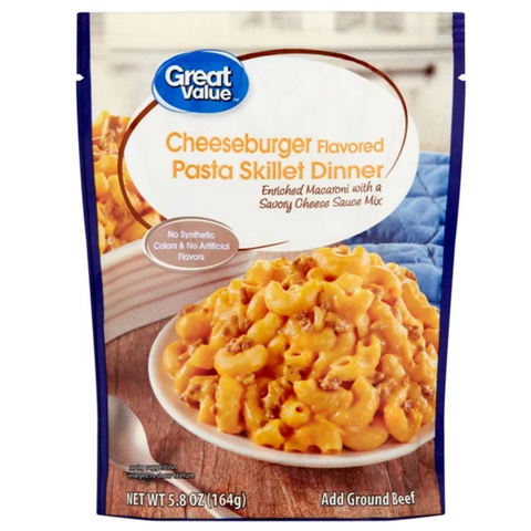 Great Value Cheeseburger Pasta Skillet Dinner, 5.8 oz