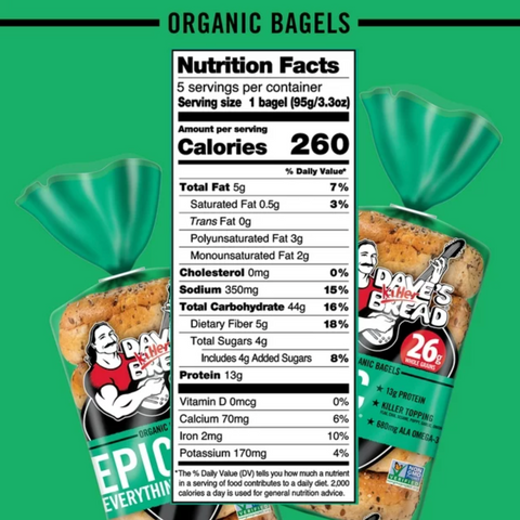 Dave's Killer Bread Epic Everything Organic Bagels, 5 Count