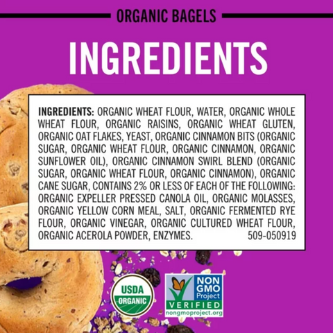 Dave's Killer Bread Organic Cinnamon Raisin Remix Bagels, 5 Count