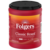 Folgers Classic Roast Ground Coffee, Medium Roast, 9.6oz
