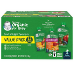 Gerber Organic 2nd Foods Baby Food Pouches, 3.5 oz., 12 Count