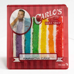 Carlo's Bakery Rainbow Cake Slice, Vanilla Cake with Sweet Vanilla Icing, 7.4 oz