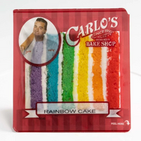 Carlo's Bakery Rainbow Cake Slice, Vanilla Cake with Sweet Vanilla Icing, 7.4 oz