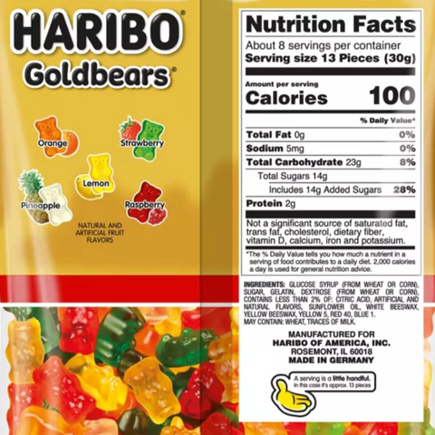 Haribo GoldBears Gummi Candy, 8oz