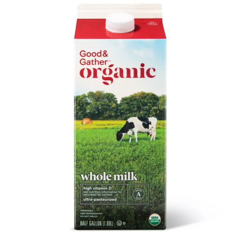 Good & Gather™ Organic Whole Milk, Half Gallon