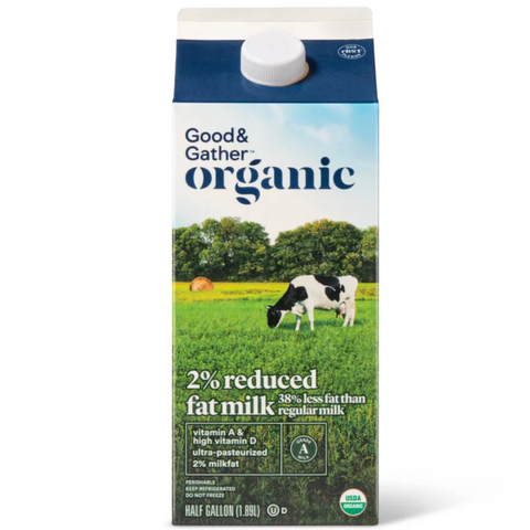 Good & Gather™ Organic 2% Milk, Half Gallon