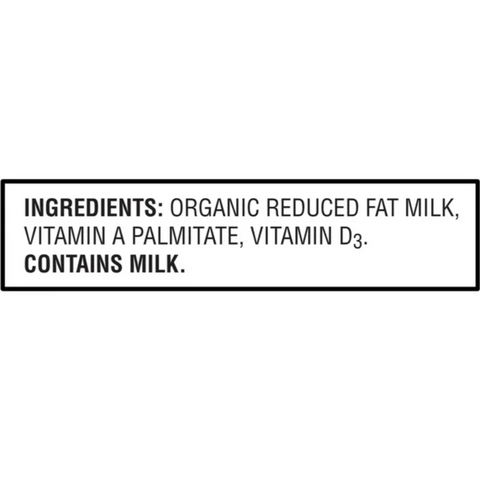 Great Value Organic 2% Reduced Fat Milk, Half Gallon, 64 fl oz