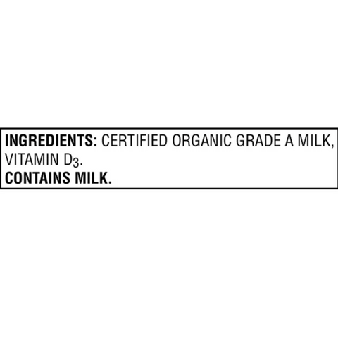 Great Value Organic Whole Vitamin D Milk, Half Gallon, 64 fl oz