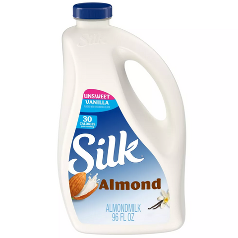 Silk Unsweetened Vanilla Almond Milk, 96 fl oz