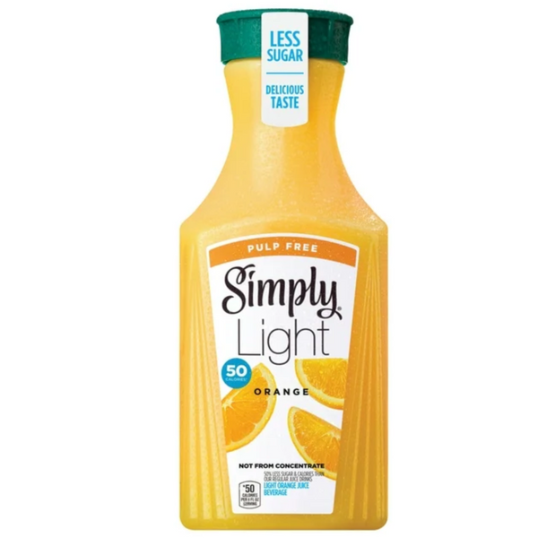 Simply No Pulp Light Orange Juice, 52 fl oz