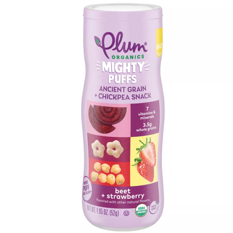 Plum Organics Mighty Puff Beet & Strawberry Baby Snack, 1.85oz