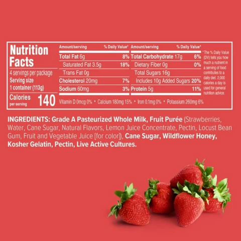 Noosa Strawberry Yogurt, 4oz, 4 Count