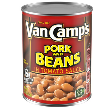 Van Camp's Pork And Beans In Tomato Sauce, Canned Beans, 15 oz.