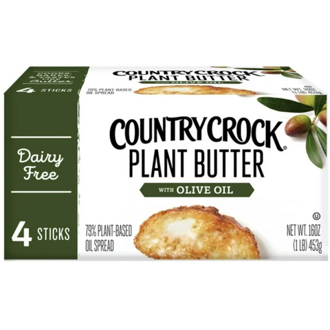 Country Crock Dairy Free Plant Butter with Olive Oil, 16 oz, 4 Sticks