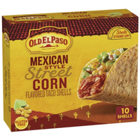 Old El Paso Stand 'N Stuff Taco Shells, Mexican Style Street Corn Flavored, 10 Count