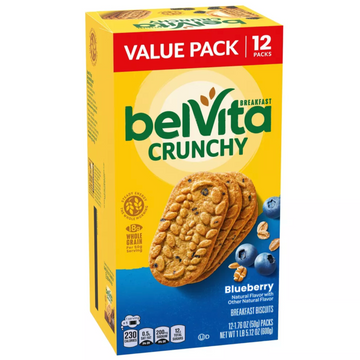BelVita Blueberry Breakfast Biscuits, 12 Count
