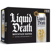 Liquid Death 100% Mountain Water, 19.2 fl oz, 8 Count