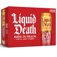 Liquid Death Rest in Peach Tea, 19.2 fl oz, 8 Count