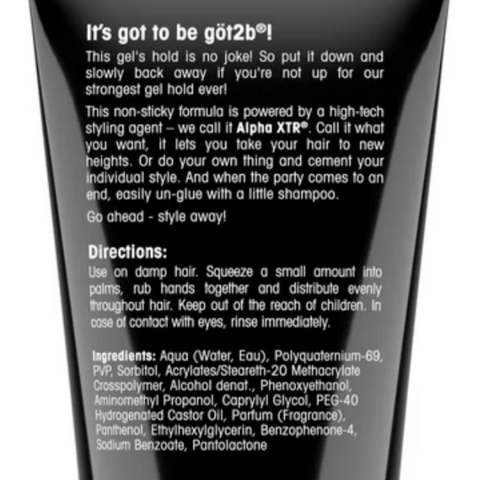 Got2b Ultra Glued Invincible Styling Hair Gel, 6 oz