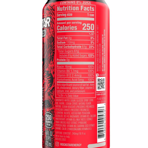 Rockstar Punched Fruit Punch Energy Drink, 16 fl oz