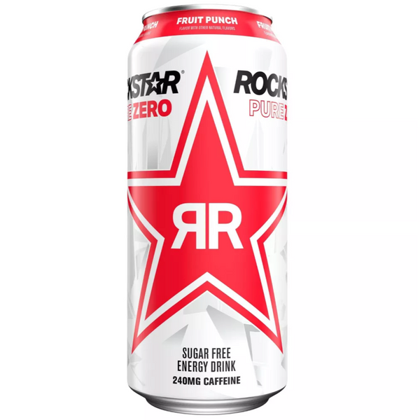 Rockstar Pure Zero Fruit Punch Energy Drink, 16 fl oz