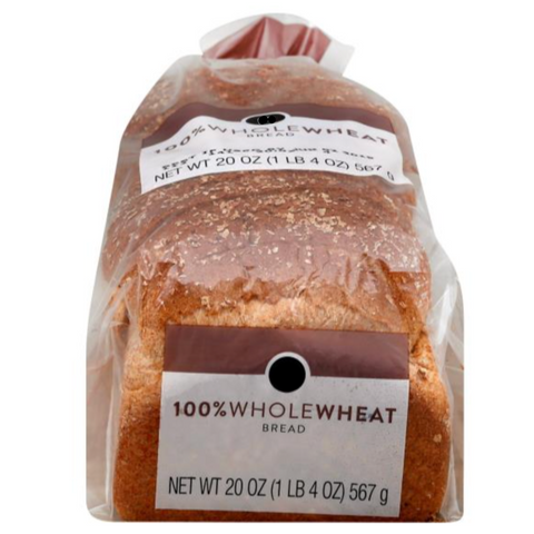 Store brand 100% Whole Wheat Bread, 20 oz.