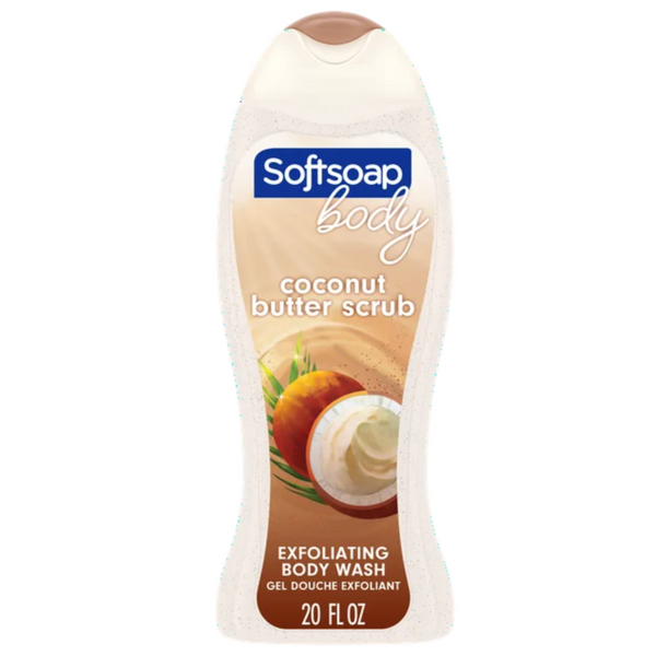 Softsoap Coconut Butter Scrub Body Wash, 20 oz
