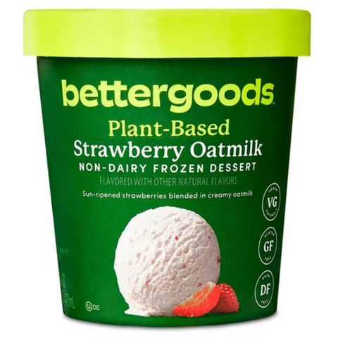 bettergoods Plant-Based Strawberry Oatmilk Non-Dairy Frozen Dessert, 16 fl oz