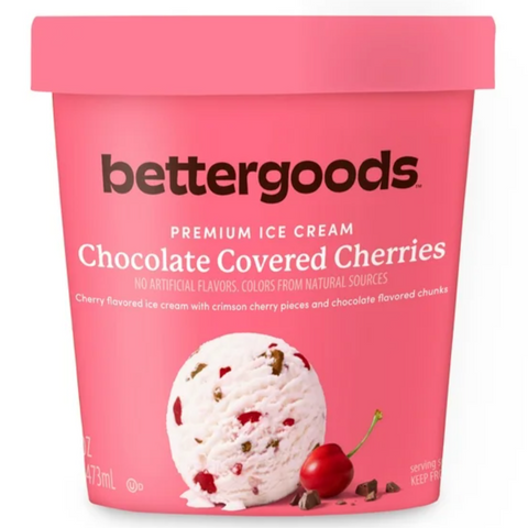 bettergoods Chocolate Covered Cherries Premium Ice Cream, 16 fl oz