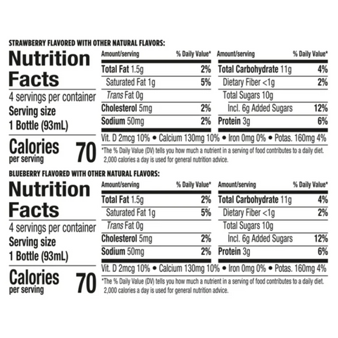 Activia Probiotic Dailies Strawberry Blueberry Lowfat Probiotic Yogurt Drinks Variety Pack, 3.1 fl oz, 8 Count