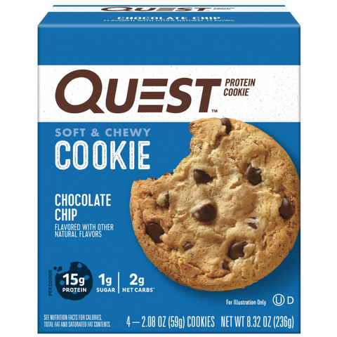 Quest Protein Cookie, Chocolate Chip, 4 Ct