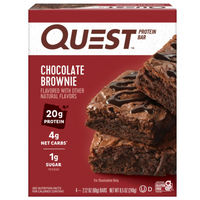 Quest Protein Bar, Chocolate Brownie, 20g Protein, Gluten Free, 4 Count