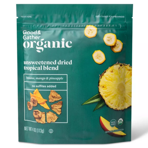 Good & Gather™ Organic Dried Unsweetened Banana, Mango & Pineapple, 4oz