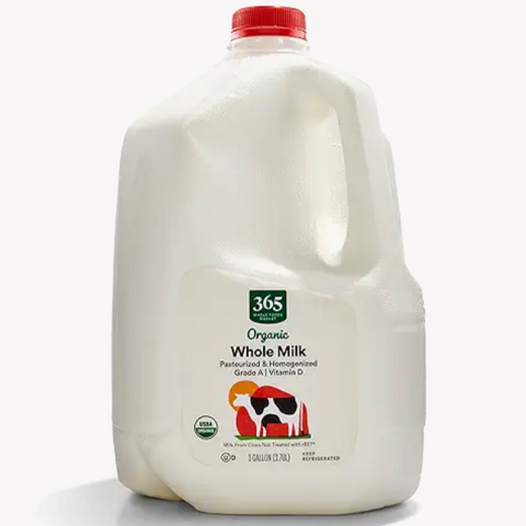 365 Organic Grade A Whole Milk, 1 gallon