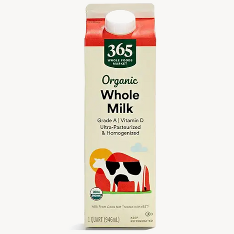 365 Organic Whole Milk, 1 Quart