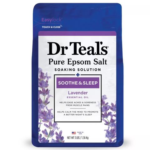 Dr Teal's Soothe & Sleep Lavender Pure Epsom Bath Salt, 3 lbs