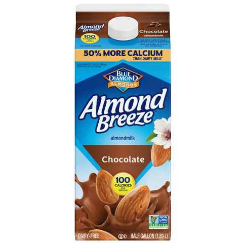 Blue Diamond Almond Breeze Chocolate Almondmilk, Half Gallon