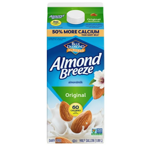 Blue Diamond Almond Breeze Original Almondmilk, Half Gallon