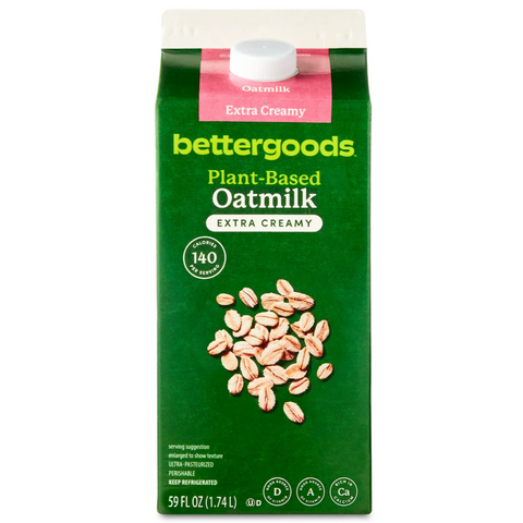 bettergoods Plant-Based Extra Creamy Oatmilk, 59 fl oz