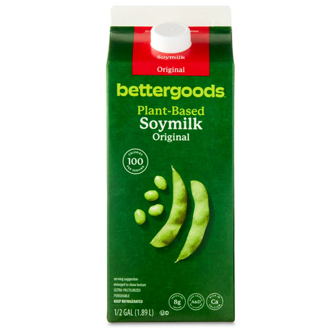 bettergoods Plant-Based Original Soymilk, Half Gallon