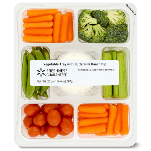 Fresh Vegetable Tray with Buttermilk Ranch Dip, 20 oz