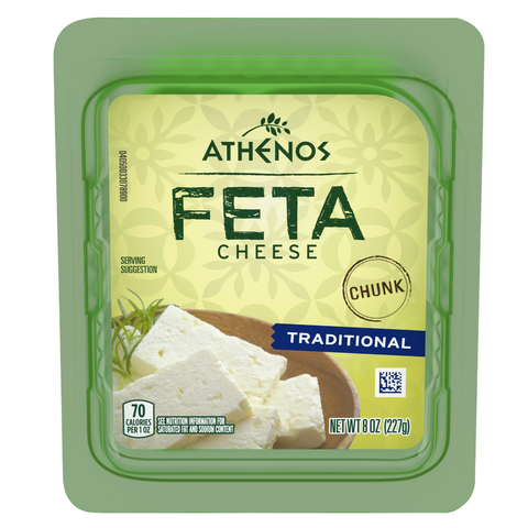 Athenos Traditional Feta Cheese Chunk, 8 oz