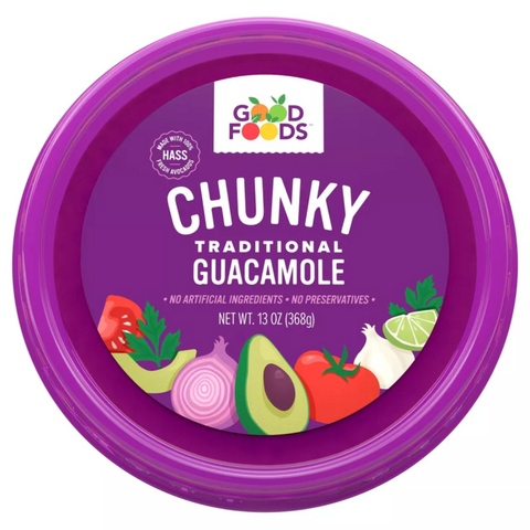 Good Foods Chunky Traditional Guacamole, 13oz